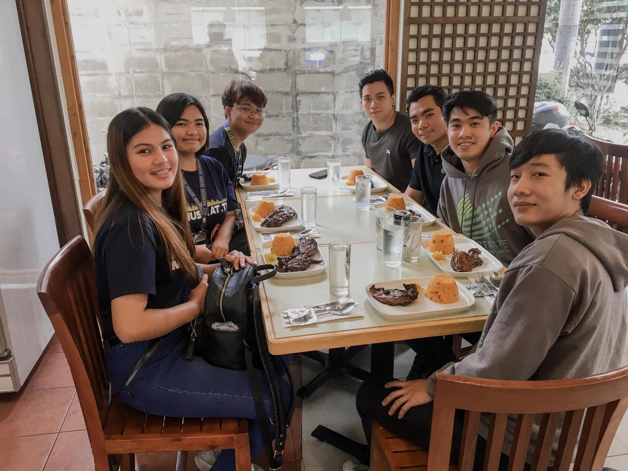 team lunch with interns